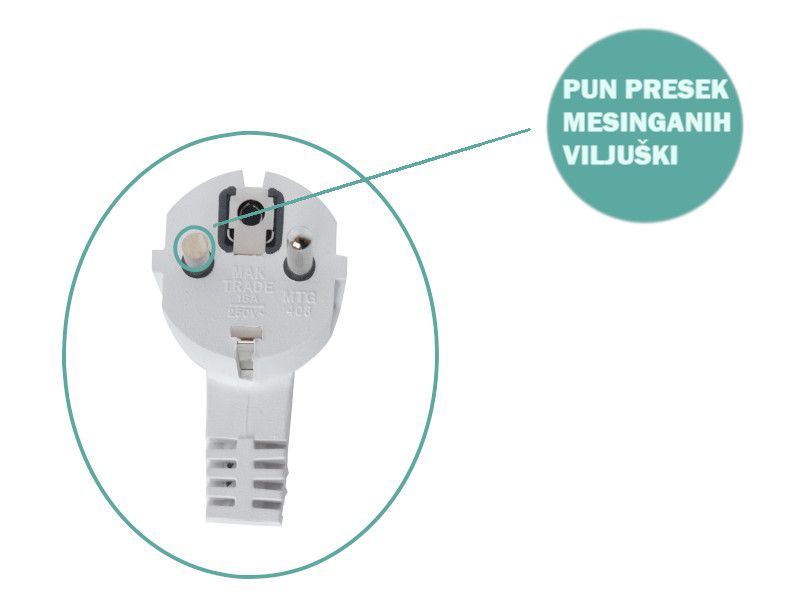 PRIKLJUČNI KABAL 3x1.5mm PP/J 1.5 met. M-T BELI